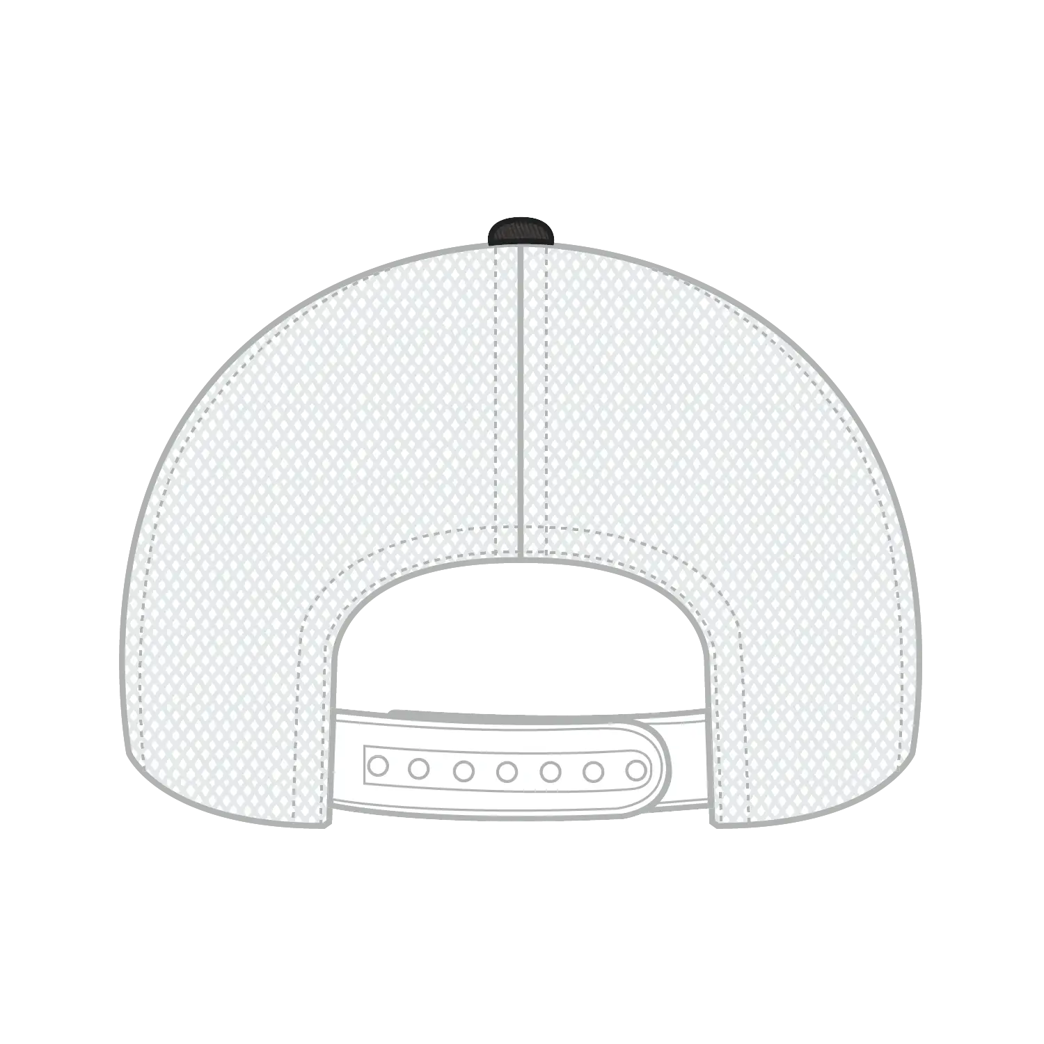 OTTO 102-664 5 Panel Low Profile Mesh Back Trucker Cap - Ch.Gry/Ch.Gry/Wht - Ch.Gry/Ch.Gry/Wht / 6 1/2’’ - 7 5/8’’