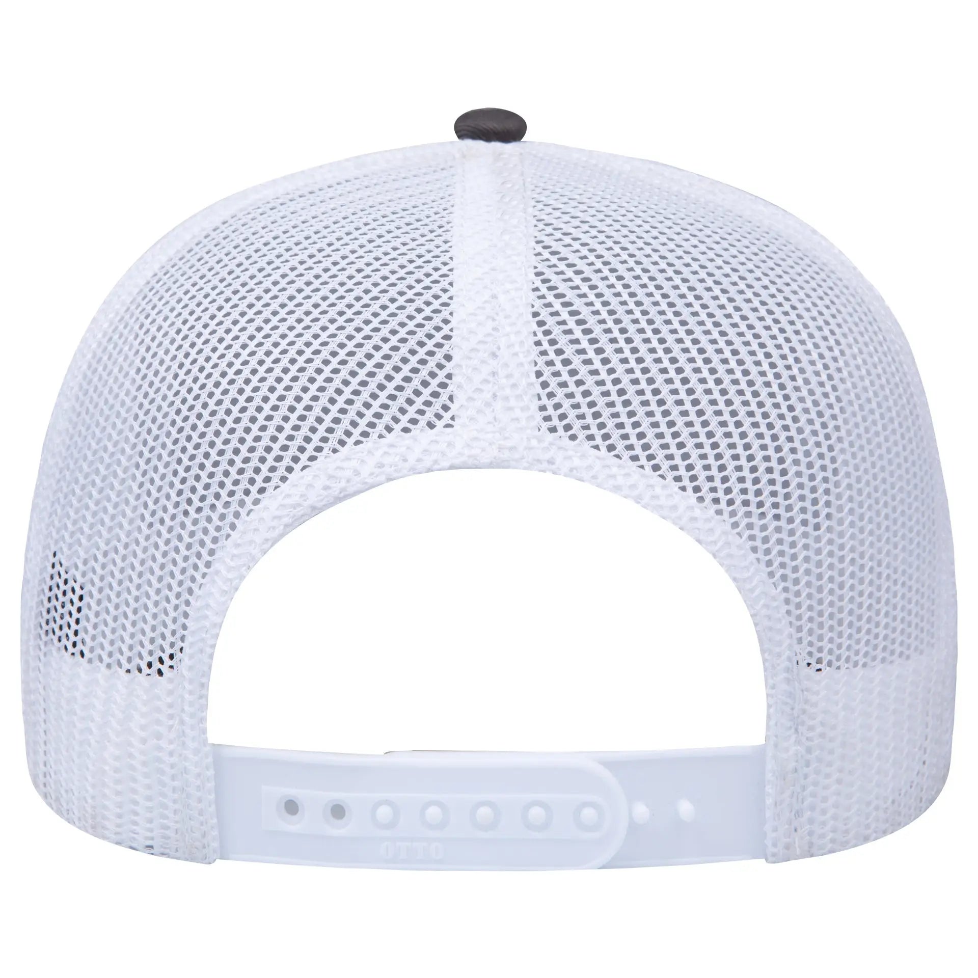 OTTO 102-664 5 Panel Low Profile Mesh Back Trucker Cap - Ch.Gry/Ch.Gry/Wht - Ch.Gry/Ch.Gry/Wht / 6 1/2’’ - 7 5/8’’