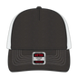 OTTO 102-664 5 Panel Low Profile Mesh Back Trucker Cap - Ch.Gry/Ch.Gry/Wht - Ch.Gry/Ch.Gry/Wht / 6 1/2’’ - 7 5/8’’