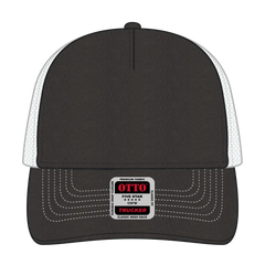 OTTO 102-664 5 Panel Low Profile Mesh Back Trucker Cap - Ch.Gry/Ch.Gry/Wht - Ch.Gry/Ch.Gry/Wht / 6 1/2’’ - 7 5/8’’
