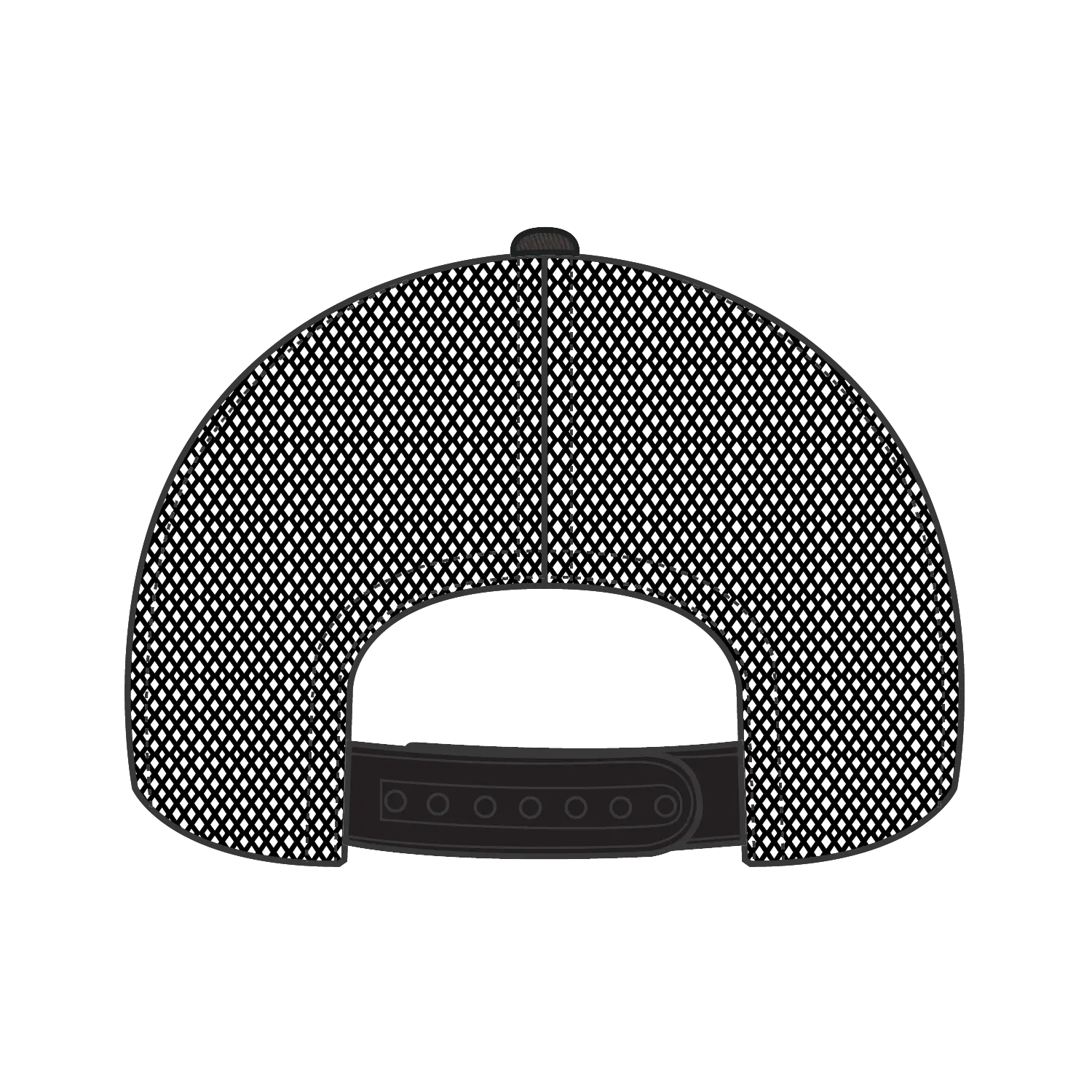 OTTO 102-664 5 Panel Low Profile Mesh Back Trucker Cap - Blk/Ch.Gry/Blk - Blk/Ch.Gry/Blk / 6 1/2’’ - 7 5/8’’