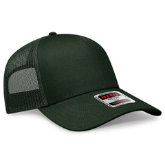 OTTO 102-664 5 Panel Low Profile Mesh Back Trucker Cap - Dk. Green - Dk. Green / 6 1/2’’ - 7 5/8’’