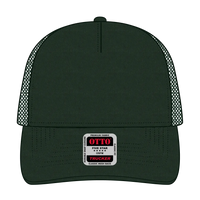 OTTO 102-664 5 Panel Low Profile Mesh Back Trucker Cap - Dk. Green - Dk. Green / 6 1/2’’ - 7 5/8’’