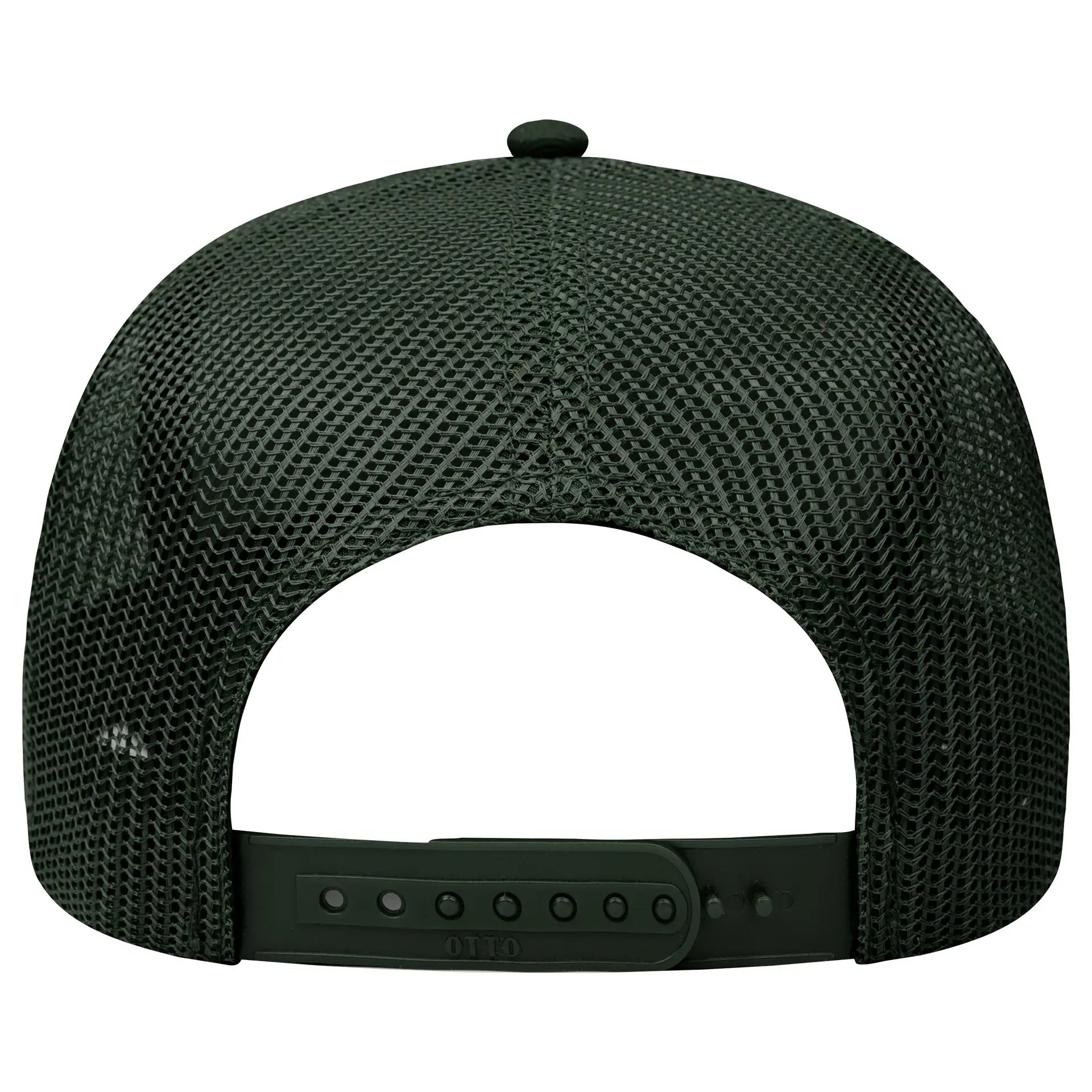 OTTO 102-664 5 Panel Low Profile Mesh Back Trucker Cap - Dk. Green - Dk. Green / 6 1/2’’ - 7 5/8’’