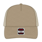 OTTO 102-664 5 Panel Low Profile Mesh Back Trucker Cap - Khaki - Khaki / 6 1/2’’ - 7 5/8’’