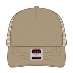 OTTO 102-664 5 Panel Low Profile Mesh Back Trucker Cap - Khaki - Khaki / 6 1/2’’ - 7 5/8’’