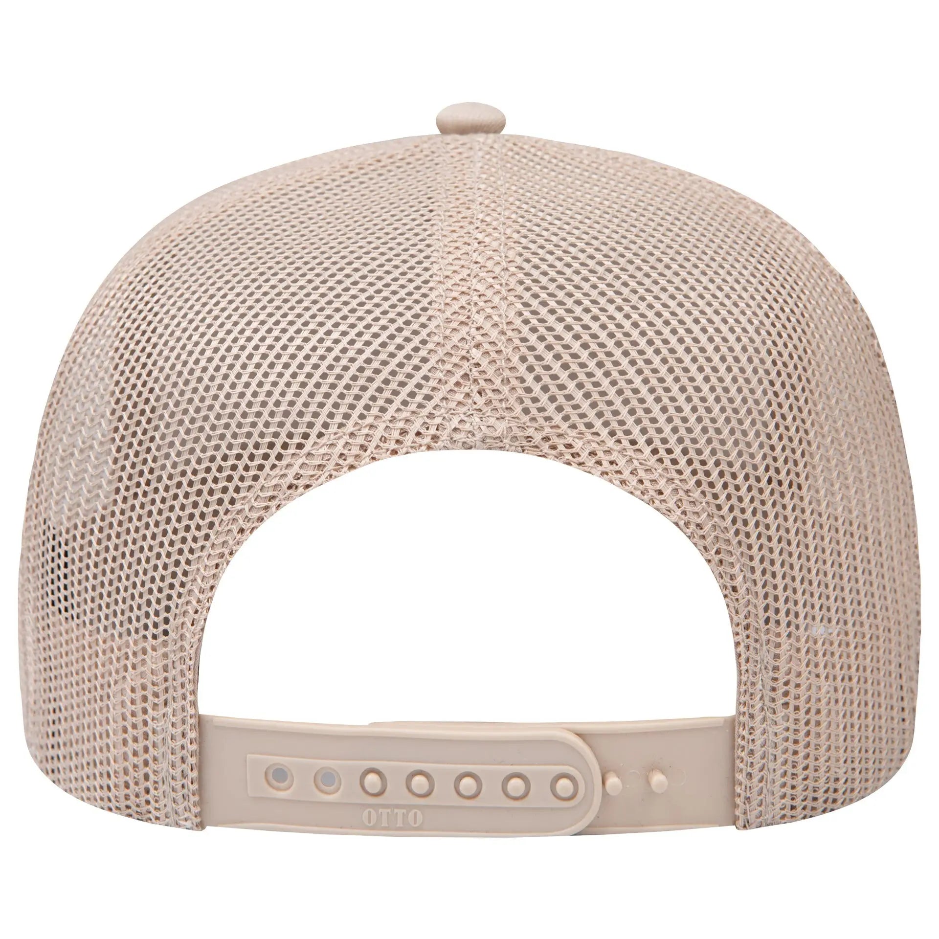 OTTO 102-664 5 Panel Low Profile Mesh Back Trucker Cap - Khaki - Khaki / 6 1/2’’ - 7 5/8’’