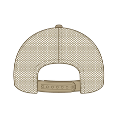 OTTO 102-664 5 Panel Low Profile Mesh Back Trucker Cap - Khaki - Khaki / 6 1/2’’ - 7 5/8’’