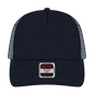 OTTO 102-664 5 Panel Low Profile Mesh Back Trucker Cap - Navy - Navy / 6 1/2’’ - 7 5/8’’