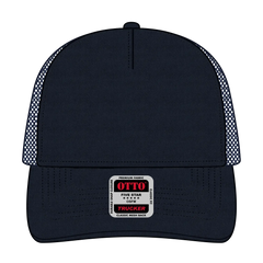 OTTO 102-664 5 Panel Low Profile Mesh Back Trucker Cap - Navy - Navy / 6 1/2’’ - 7 5/8’’