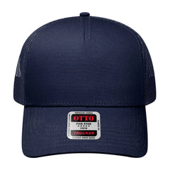 OTTO 102-664 5 Panel Low Profile Mesh Back Trucker Cap - Navy - Navy / 6 1/2’’ - 7 5/8’’