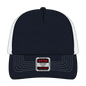 OTTO 102-664 5 Panel Low Profile Mesh Back Trucker Cap - Nvy/Nvy/Wht - Nvy/Nvy/Wht / 6 1/2’’ - 7 5/8’’