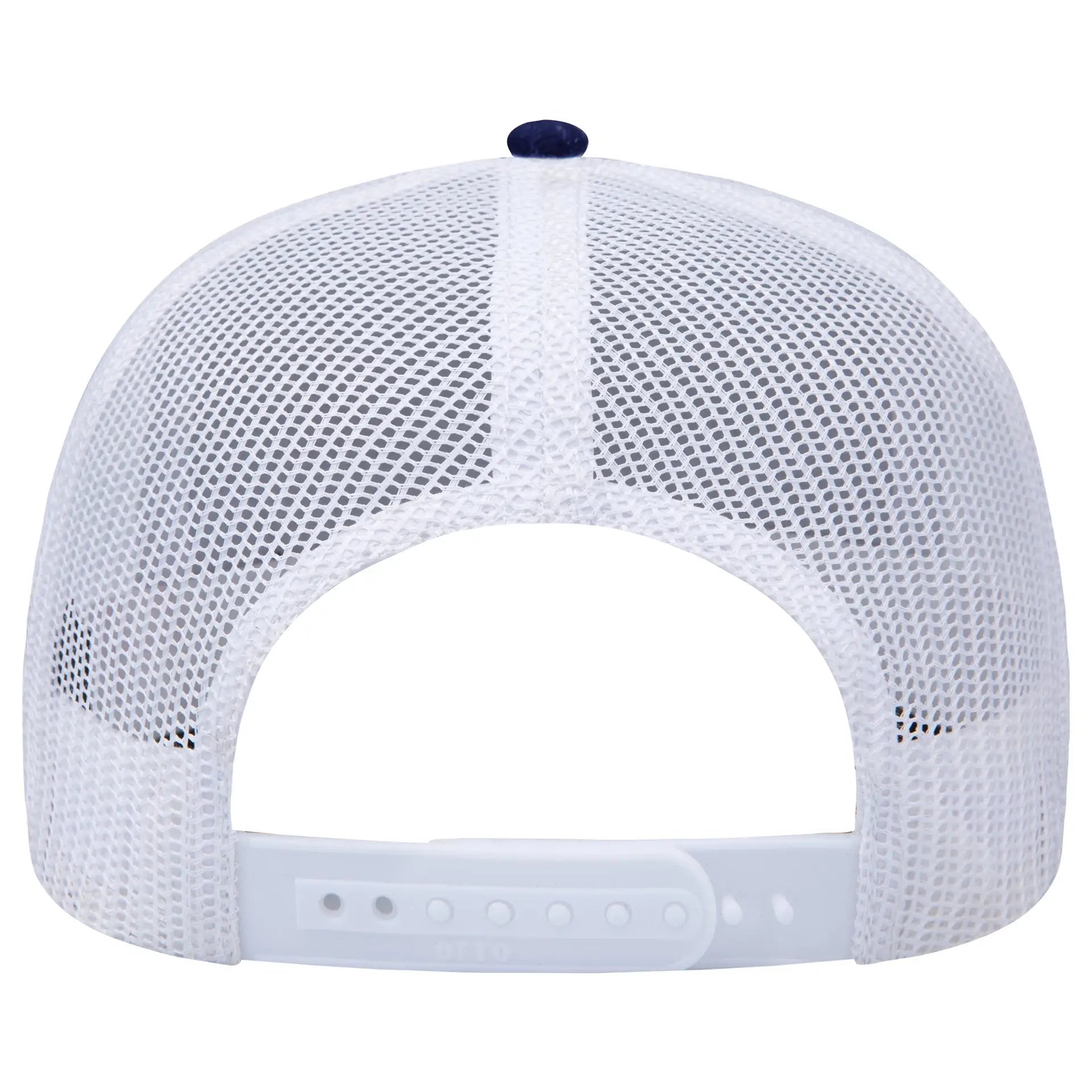 OTTO 102-664 5 Panel Low Profile Mesh Back Trucker Cap - Nvy/Nvy/Wht - Nvy/Nvy/Wht / 6 1/2’’ - 7 5/8’’