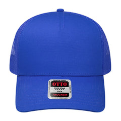 OTTO 102-664 5 Panel Low Profile Mesh Back Trucker Cap - Royal - Royal / 6 1/2’’ - 7 5/8’’