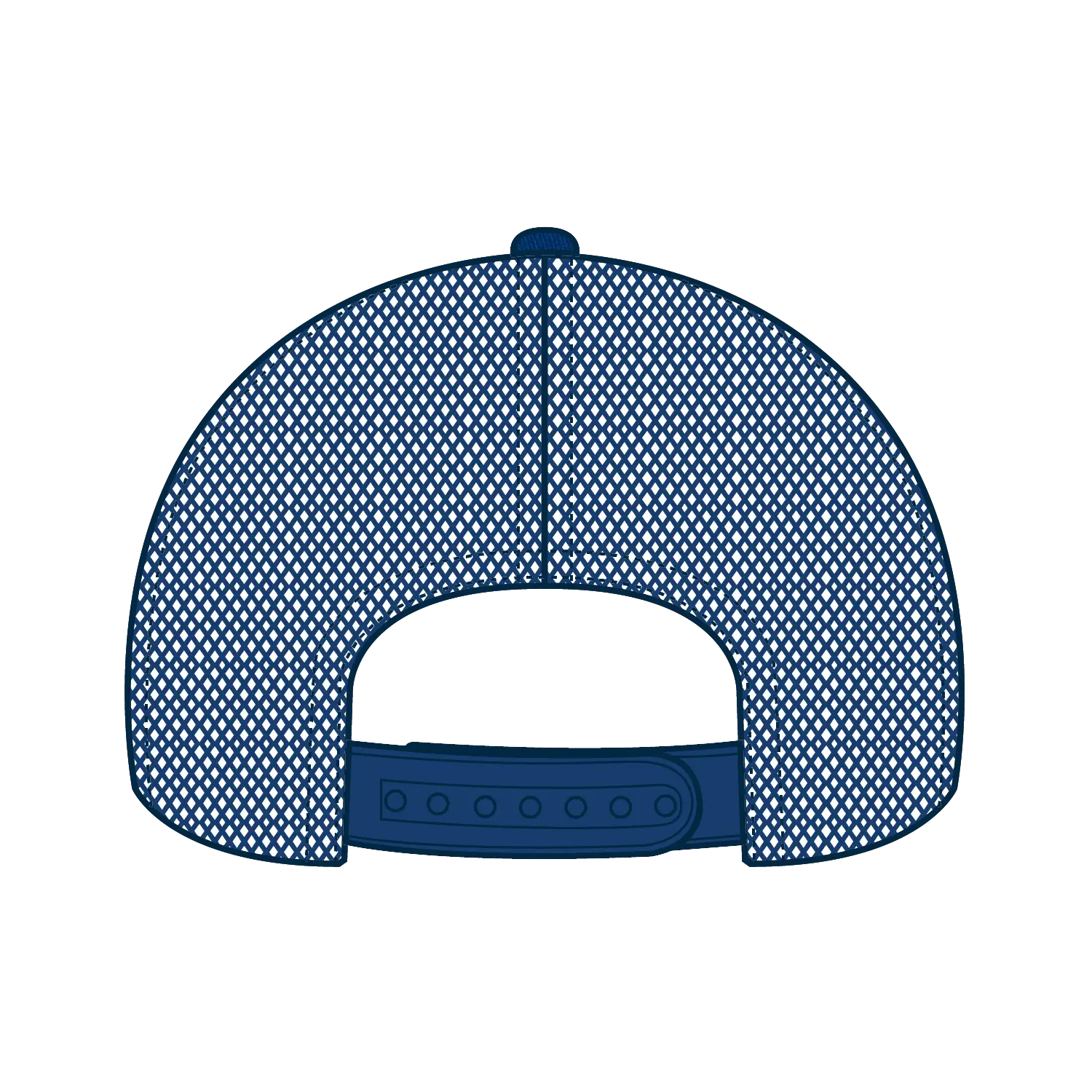 OTTO 102-664 5 Panel Low Profile Mesh Back Trucker Cap - Royal - Royal / 6 1/2’’ - 7 5/8’’