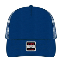 OTTO 102-664 5 Panel Low Profile Mesh Back Trucker Cap - Royal - Royal / 6 1/2’’ - 7 5/8’’