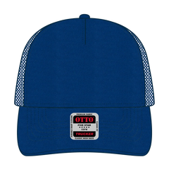 OTTO 102-664 5 Panel Low Profile Mesh Back Trucker Cap - Royal - Royal / 6 1/2’’ - 7 5/8’’
