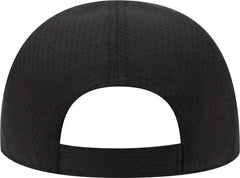 OTTO 103-1243 6 Panel Low Profile Polyester Canvas Pro Mesh Back Cap - Dark Khaki Black - Khaki Black / One Size Fits