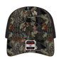 OTTO 103-1243 Camouflage 6 Panel Low Profile Baseball Cap - Blk/Blk - Blk/Blk / 6 1/2’’ - 7 5/8’’