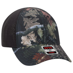 OTTO 103-1243 Camouflage 6 Panel Low Profile Baseball Cap - Blk/Blk - Blk/Blk / 6 1/2’’ - 7 5/8’’