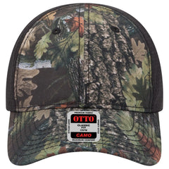 OTTO 103-1243 Camouflage 6 Panel Low Profile Baseball Cap - D. Brn/Blk - D. Brn/Blk / 6 1/2’’ - 7 5/8’’