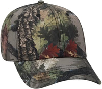 OTTO 103-1263 6 Panel Camouflage Polyester Canvas Low Profile Cap - Nature Pattern Dark Khaki - Multi-Colored