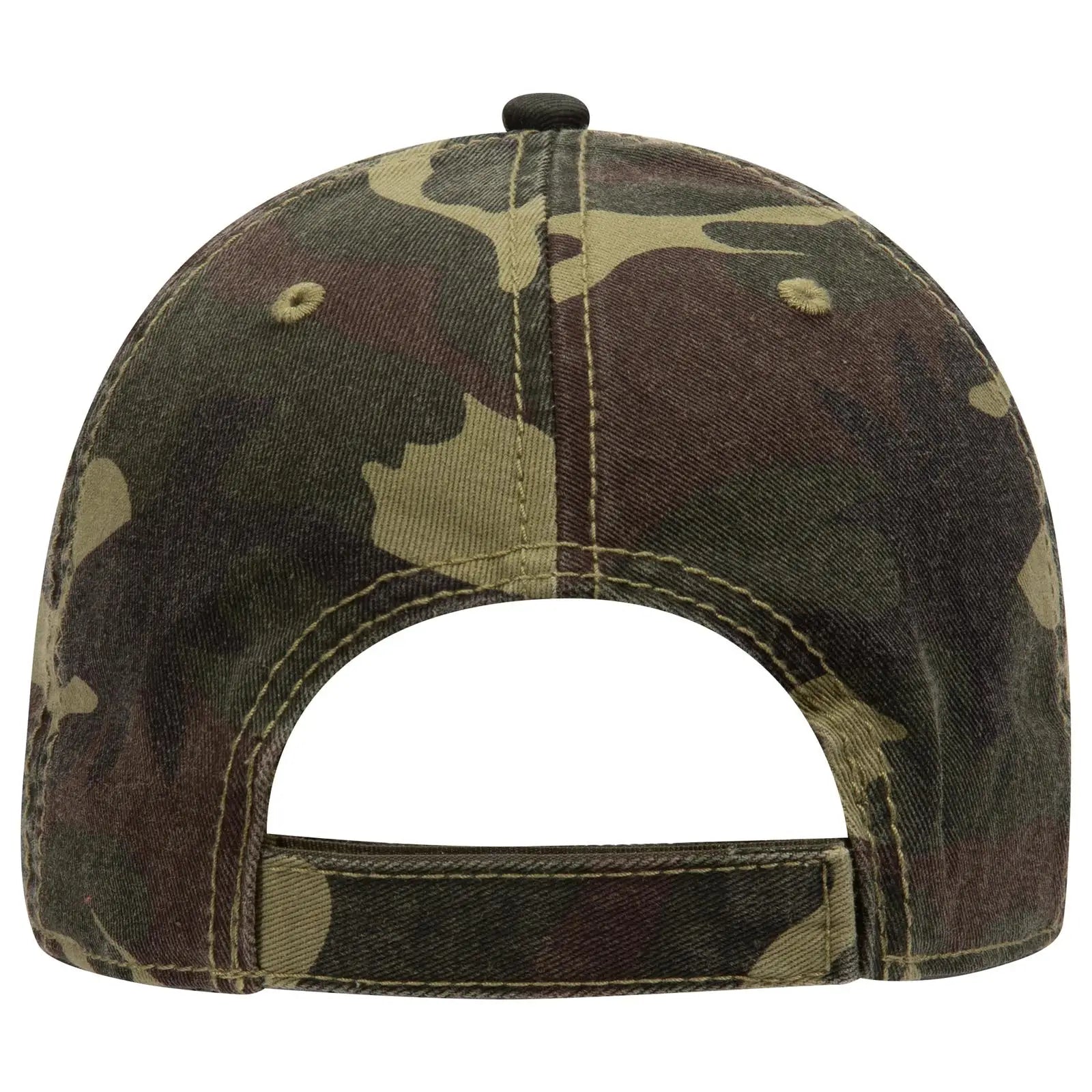 OTTO 103-713 Camouflage 6 Panel Low Profile Baseball Cap - Camo 001 - Camo 001 / 6 1/2’’ - 7 5/8’’