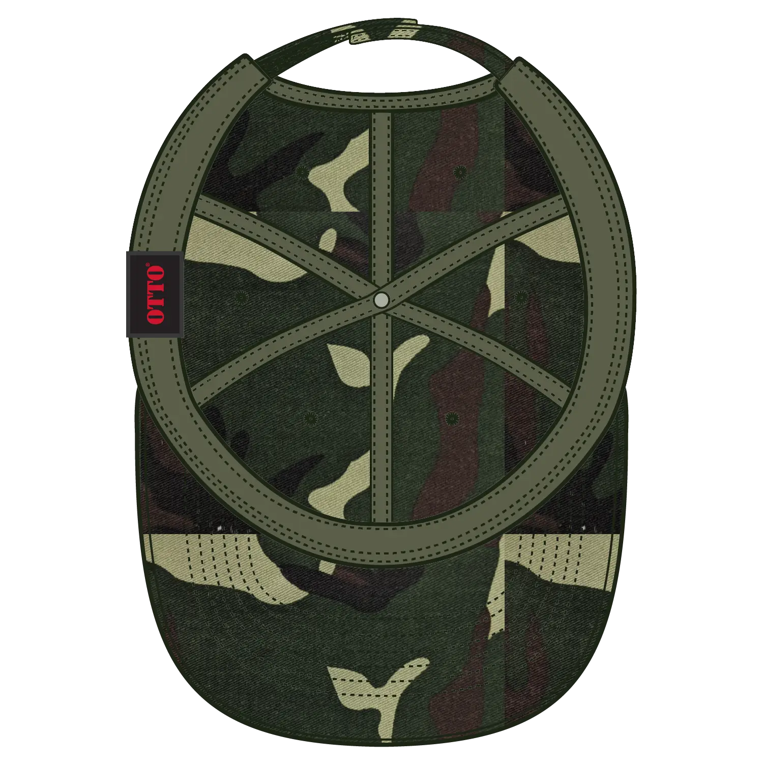 OTTO 103-713 Camouflage 6 Panel Low Profile Baseball Cap - Camo 001 - Camo 001 / 6 1/2’’ - 7 5/8’’