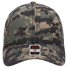 OTTO 103-713 Digital Camouflage 6 Panel Low Profile Baseball Cap - Blk/Dk.Grn/Dk.Kha - Blk/Dk.Grn/Dk.Kha / 6 1/2’’ - 7