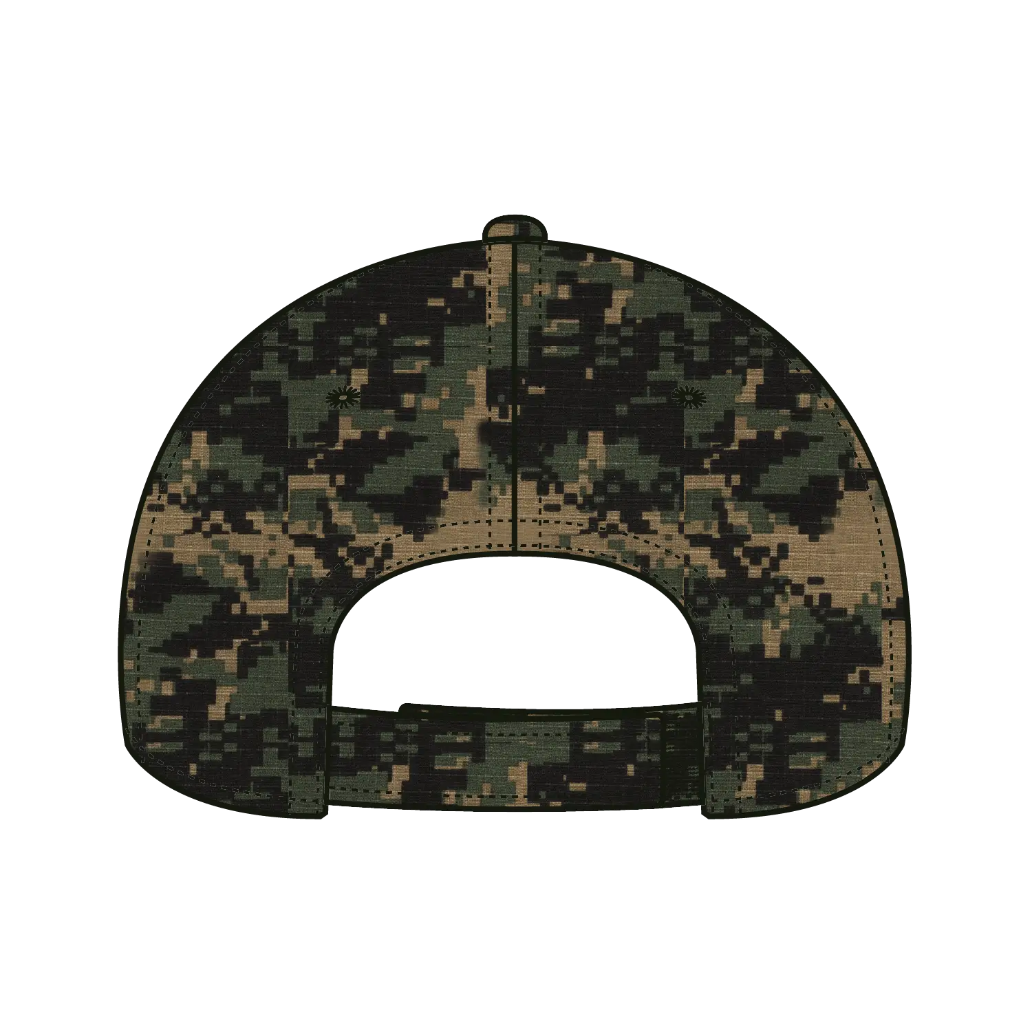 OTTO 103-713 Digital Camouflage 6 Panel Low Profile Baseball Cap - Blk/Dk.Grn/Dk.Kha - Blk/Dk.Grn/Dk.Kha / 6 1/2’’ - 7