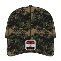 OTTO 103-713 Digital Camouflage 6 Panel Low Profile Baseball Cap - Blk/Dk.Grn/Dk.Kha - Blk/Dk.Grn/Dk.Kha / 6 1/2’’ - 7