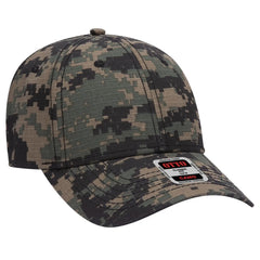 OTTO 103-713 Digital Camouflage 6 Panel Low Profile Baseball Cap - Blk/Dk.Grn/Dk.Kha - Blk/Dk.Grn/Dk.Kha / 6 1/2’’ - 7