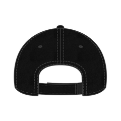 OTTO 104-1018 6 Panel Low Profile Dad Cap - Black - Black / 6 1/2’’ - 7 5/8’’