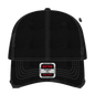 OTTO 104-1018 6 Panel Low Profile Dad Cap - Black - Black / 6 1/2’’ - 7 5/8’’
