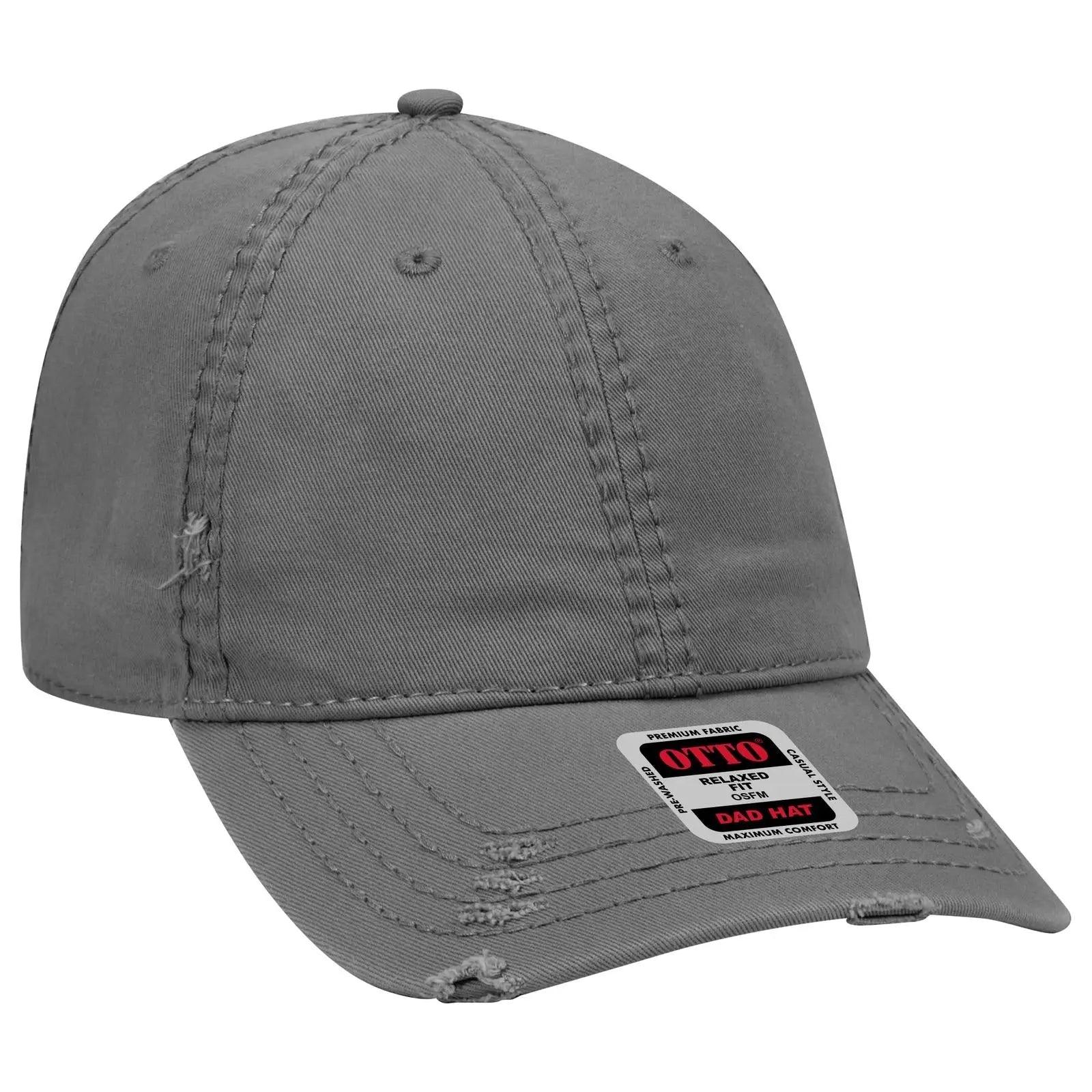 OTTO 104-1018 6 Panel Low Profile Dad Cap - Char. Gray - Char. Gray / 6 1/2’’ - 7 5/8’’