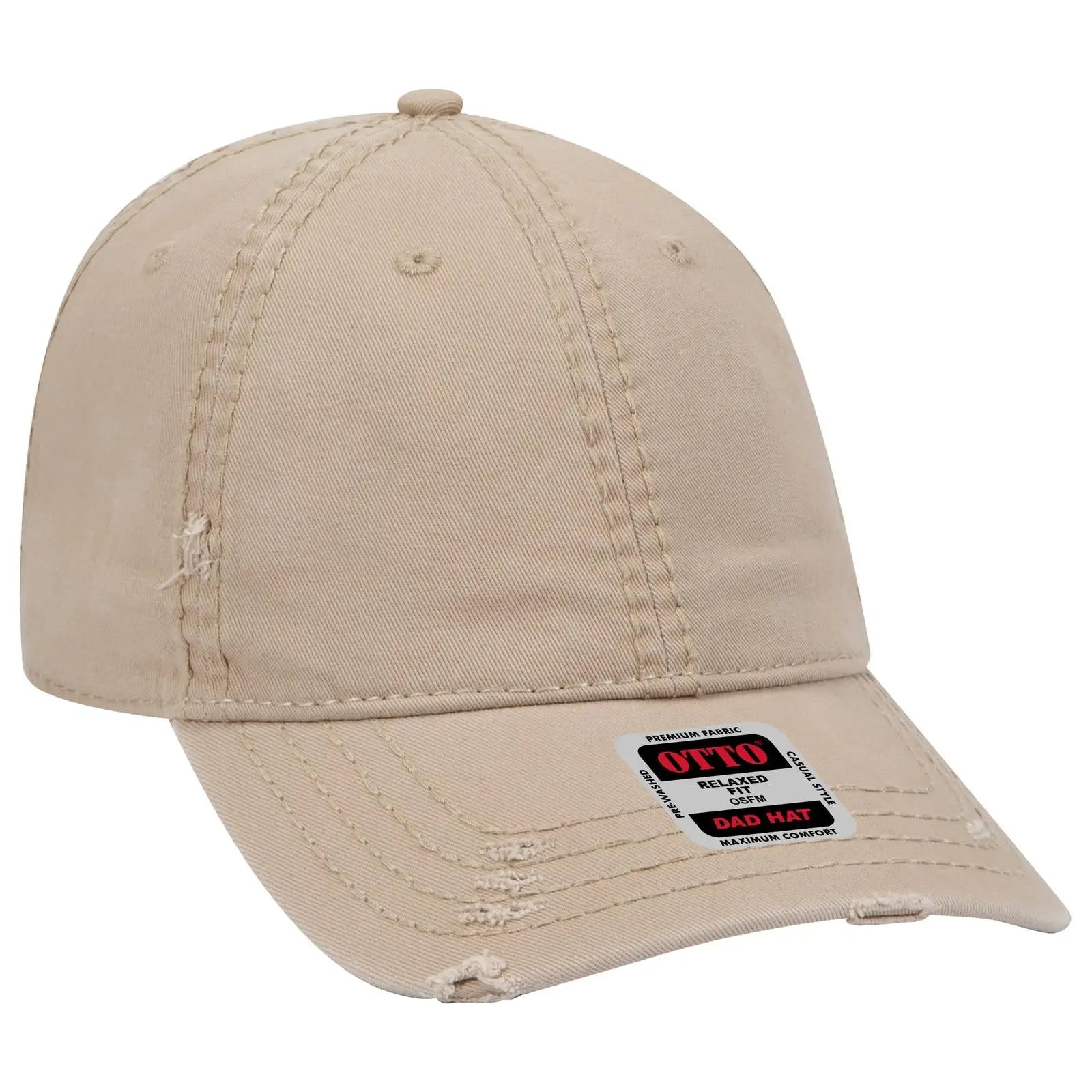 OTTO 104-1018 6 Panel Low Profile Dad Cap - Khaki - Khaki / 6 1/2’’ - 7 5/8’’