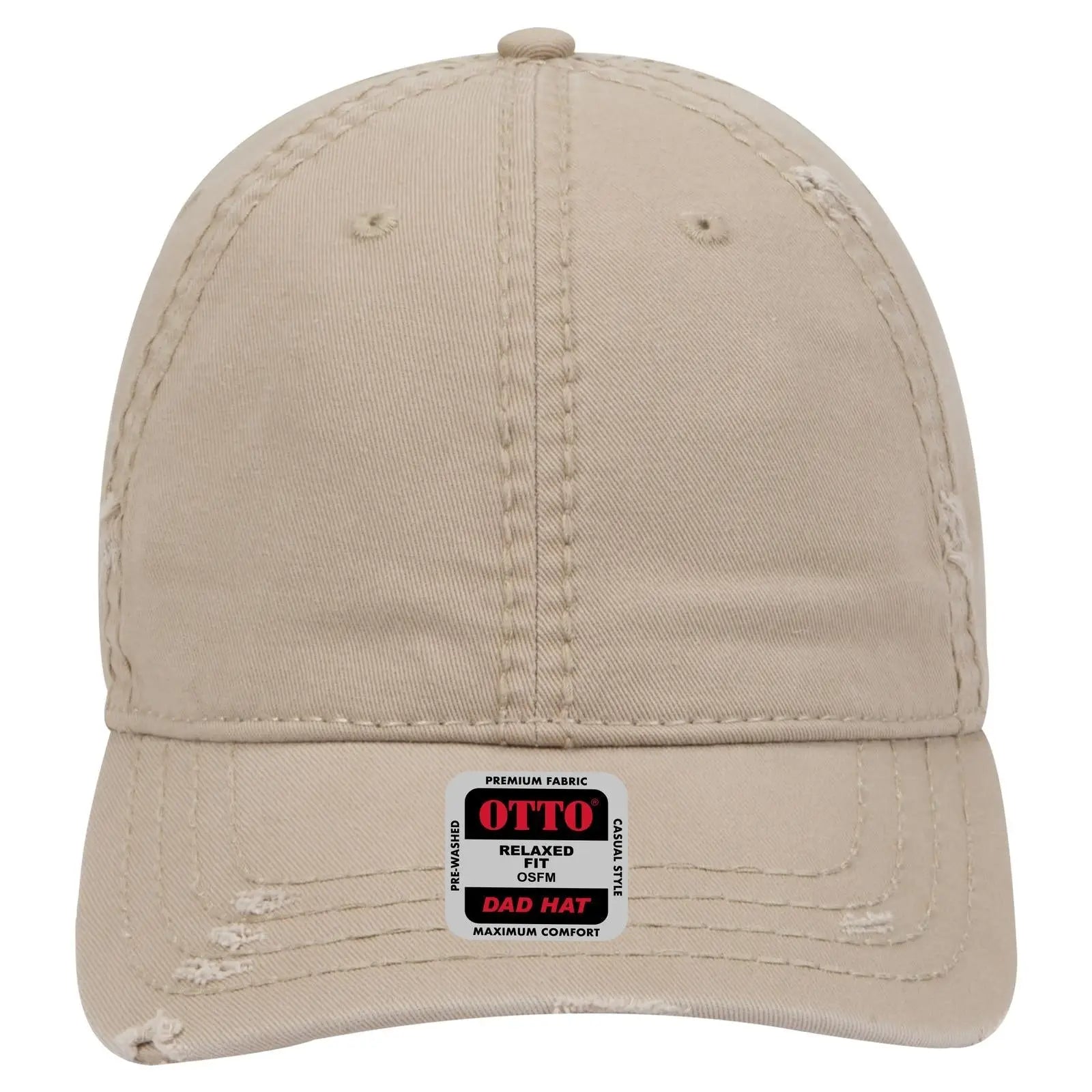 OTTO 104-1018 6 Panel Low Profile Dad Cap - Khaki - Khaki / 6 1/2’’ - 7 5/8’’