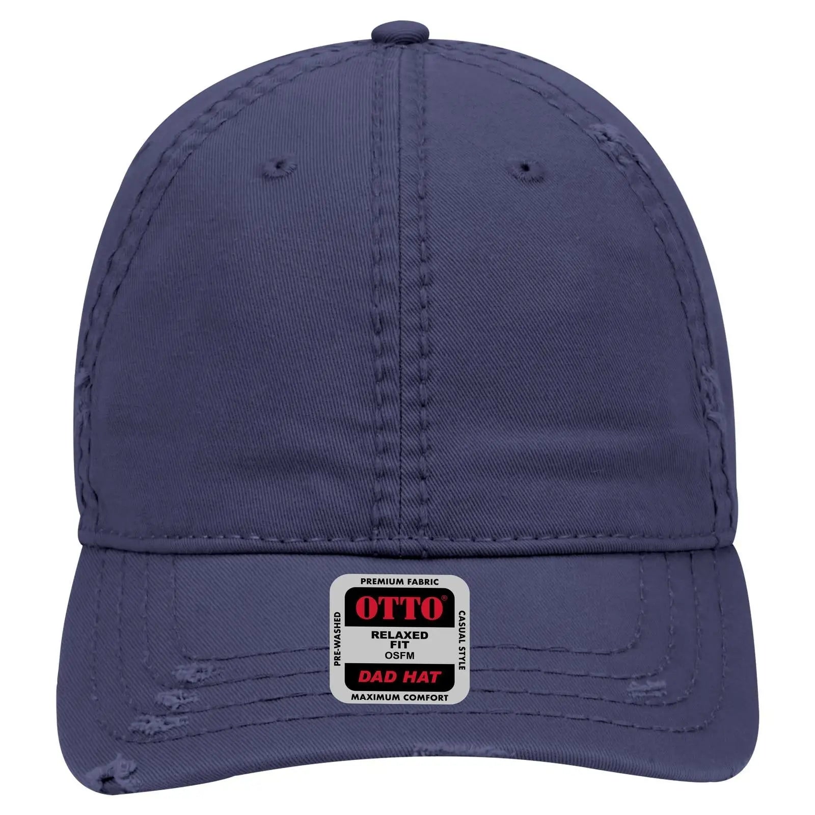 OTTO 104-1018 6 Panel Low Profile Dad Cap - Navy - Navy / 6 1/2’’ - 7 5/8’’