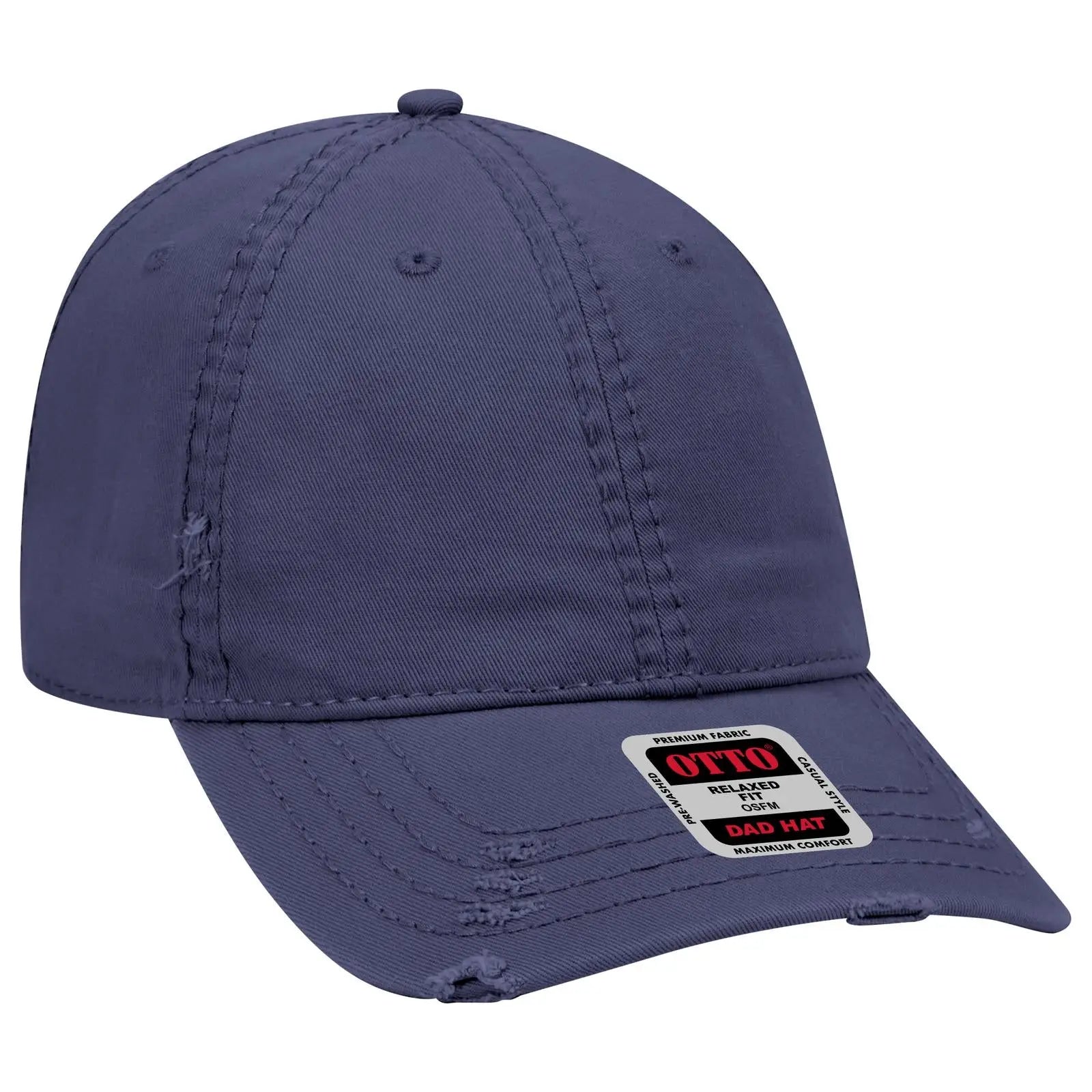 OTTO 104-1018 6 Panel Low Profile Dad Cap - Navy - Navy / 6 1/2’’ - 7 5/8’’