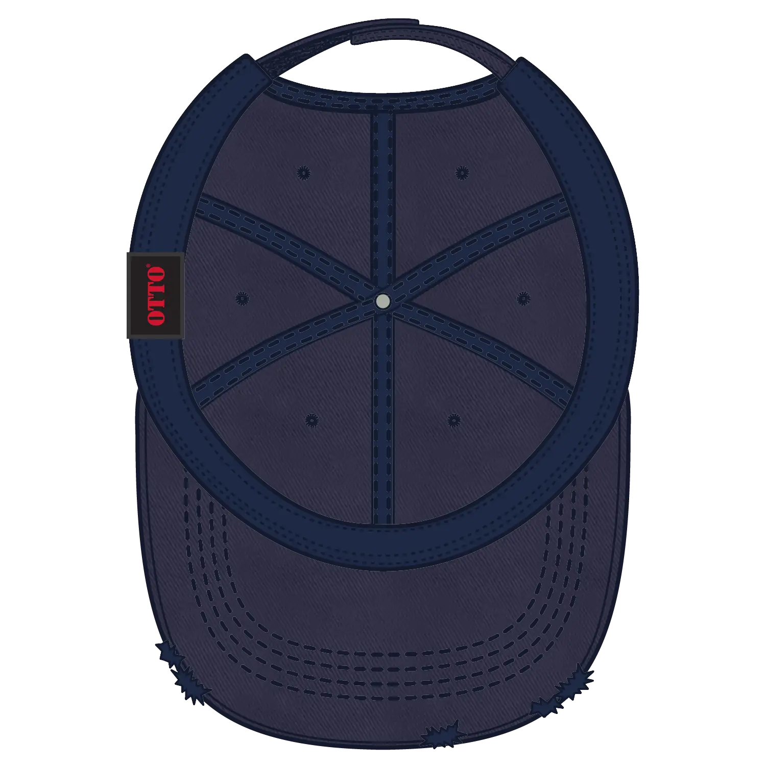 OTTO 104-1018 6 Panel Low Profile Dad Cap - Navy - Navy / 6 1/2’’ - 7 5/8’’