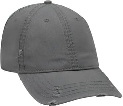 OTTO 104-1018 Distressed Superior Garment Washed Cotton Twill Low Profile Pro Style Cap -Charcoal GrayCharcoal Gray