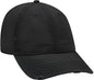 OTTO 104-1018 Distressed Superior Garment Washed Cotton Twill Low Profile Pro Style Cap - Black - Black / One Size Fits