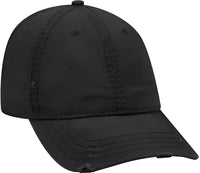 OTTO 104-1018 Distressed Superior Garment Washed Cotton Twill Low Profile Pro Style Cap - Black - Black / One Size Fits
