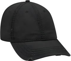 OTTO 104-1018 Distressed Superior Garment Washed Cotton Twill Low Profile Pro Style Cap - Black - Black / One Size Fits
