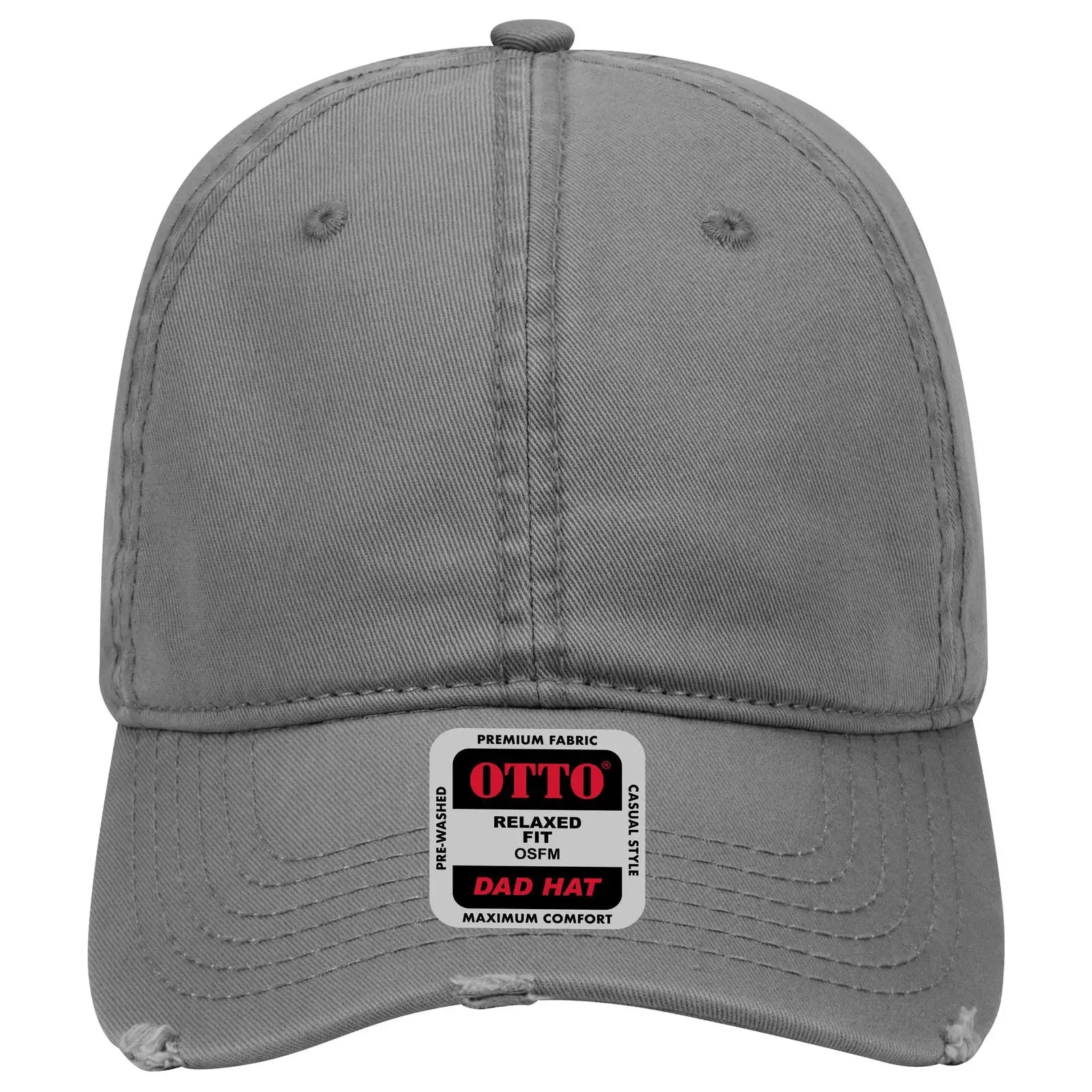 OTTO 104-764 6 Panel Low Profile Dad Cap - Char. Gray - Char. Gray / 6 1/2’’ - 7 5/8’’