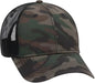 OTTO 105-1247 6 Panel Low Profile Syle Camouflage Cotton Twill Mesh Back Cap - Camo BlackMesh - Black / One Size Fits