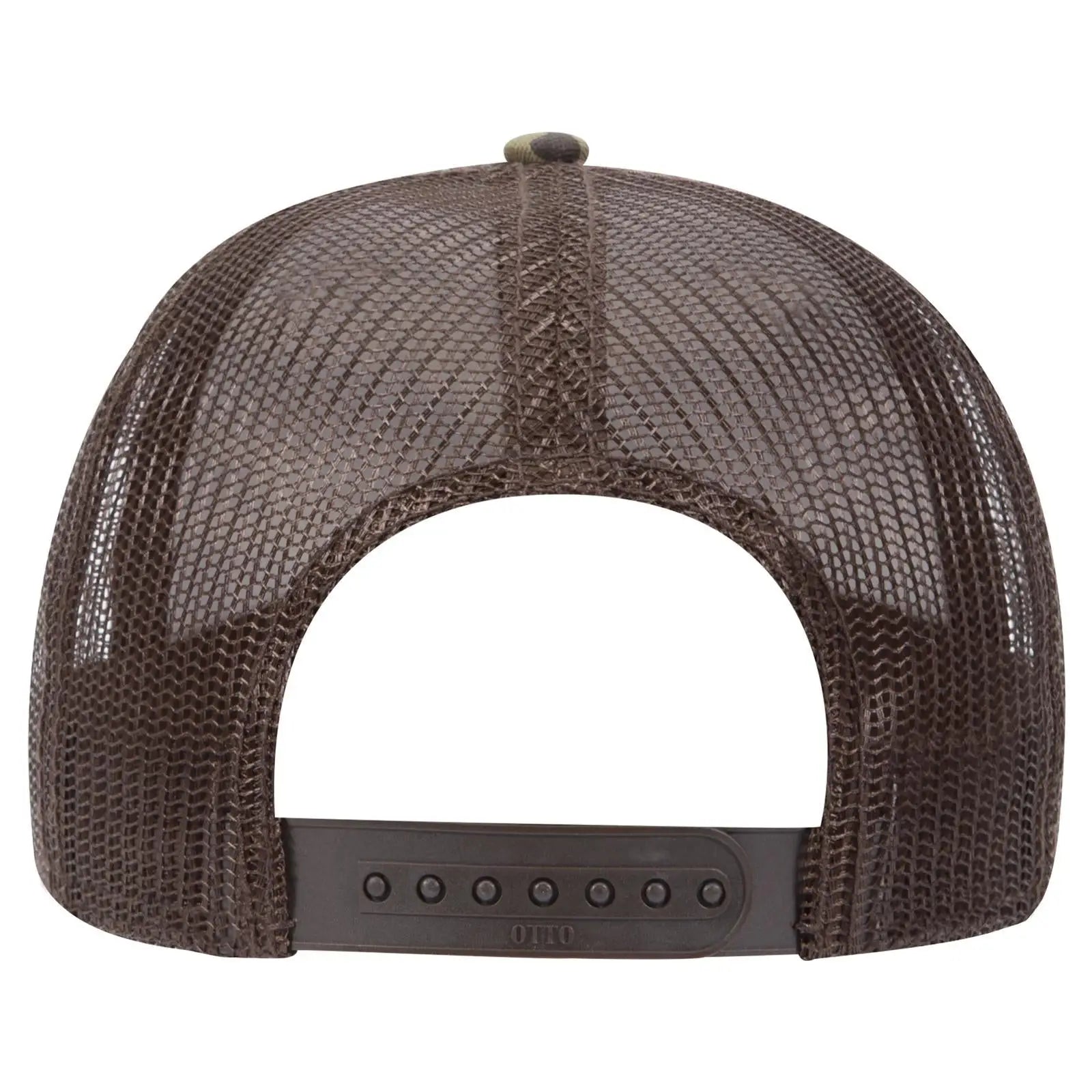 OTTO 105-1247 Camouflage 6 Panel Low Profile Mesh Back Trucker Cap - Camo/BrownMesh - Camo/BrownMesh / 6 1/2’’ - 7 5/8’’