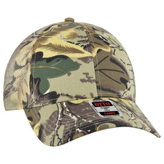 OTTO 105-1247 Camouflage 6 Panel Low Profile Mesh Back Trucker Cap - Kha/Brn/Lt.Ol.Grn - Kha/Brn/Lt.Ol.Grn / 6 1/2’’