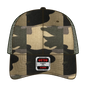 OTTO 105-1247 Camouflage 6 Panel Low Profile Mesh Back Trucker Cap - Camo/OliveMesh - Camo/OliveMesh / 6 1/2’’ - 7 5/8’’