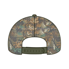 OTTO 105-1247 Camouflage 6 Panel Low Profile Mesh Back Trucker Cap - Lt.Lod/Brn/Kly - Lt.Lod/Brn/Kly / 6 1/2’’ - 7 5/8’’